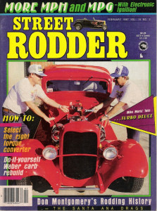 STREET RODDER 1987 FEB - WEBER REBUILD, TWIN-TURBO MOUSE DEUCE COUPE